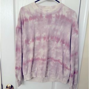 American eagle pastel pink and purple crewneck size XS